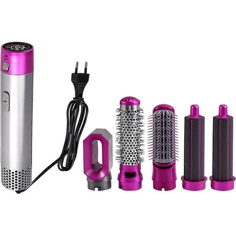 Sèche-cheveux multifonction 5 en 1 avec styler. boucleur à air chaud et lisseur. Prise UE. (1/5)