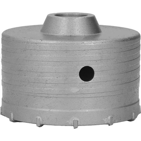 Scie cloche béton carbure 100mm pour installation clim, perçage rapide mur brique pierre, argent, 1 pièce (1/5)