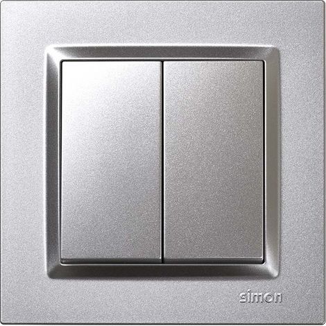 Doble conmutador simon s10 aluminio