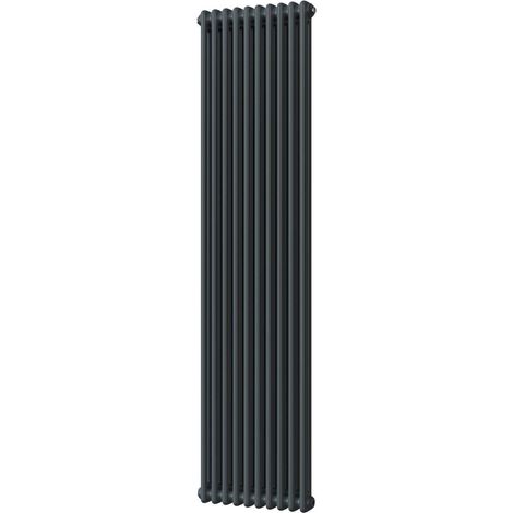 Alpha - Anthracite Vertical Column Radiator H1800mm x W460mm 2 Column (1/3)