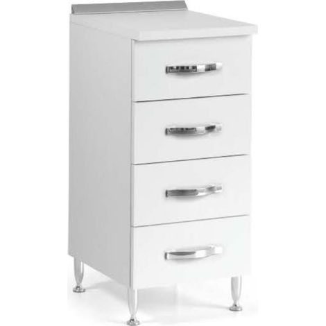 Kit armoire de cuisine de base 4 tiroirs cm.40x50x85h blanc - Salle de séjour