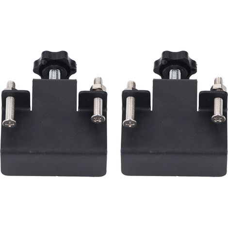 Lot de 2 supports de réglage pour pose de portes de meuble en acier inoxydable, étrier de calage réglable avec bouton hexagonal (1/5)