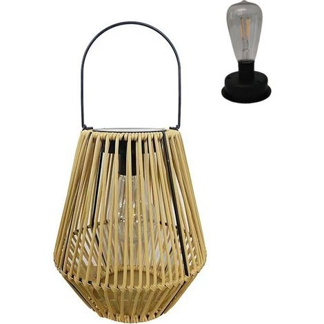 Lanterne Exterieur Solaire Jardin Lanterne en rotin (1/5)