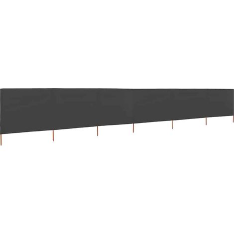 Schermo per balcone Paravento a 6 Pannelli in Tessuto 800x120 cm Antracite (1/5)
