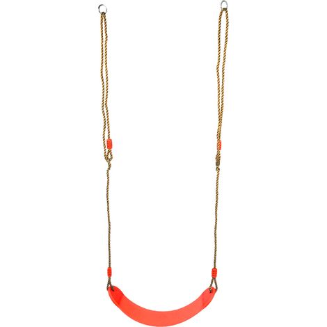 Assise de balançoire en EVA souple réglable avec corde, chaise suspendue de fitness pour enfants, jouet de balançoire rouge (1/5)