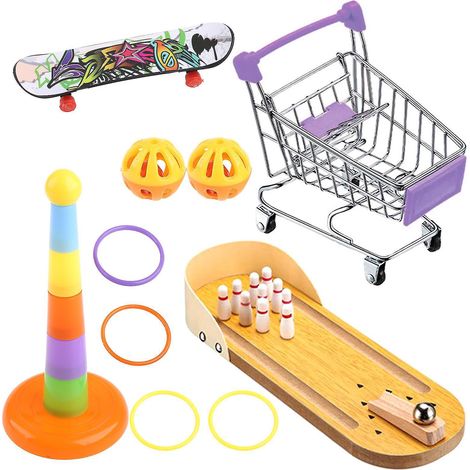 Lot de 6 jouets pour oiseaux, jouet d'entraînement intelligent pour perruches ondulées et calopsittes (1/4)