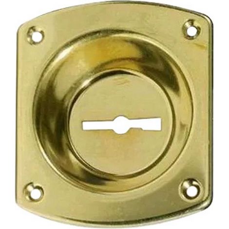 10PZ C.R. ART. 32 BOCCHETTA PER SERRATURA DA 12MM FINITURA DORATA (1/2)