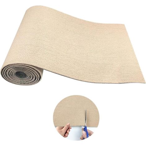 Tapis griffoir autocollant pour chat 40 x 200 cm – Découpable et antidérapant – Protection meubles, canapés, marches (Kaki) (1/4)