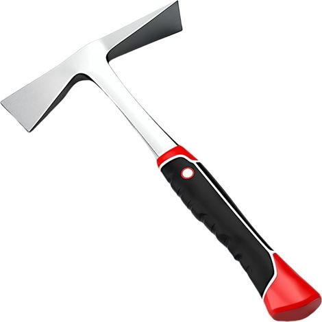 Marteau de maçon 880 g - Acier forgé - Manche antichoc - Pour la maçonnerie, le travail de la pierre et le jardinage (1/2)