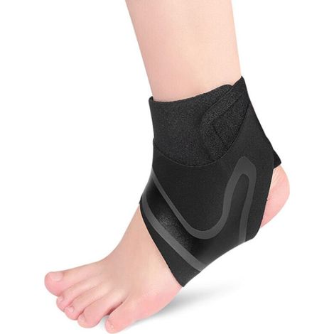 1-Piece Knee Brace, Ankle Support, Lightweight, Breathable, Adjustable Ankle Sleeve for Men and Women - Size S for Left Foot (1/5)