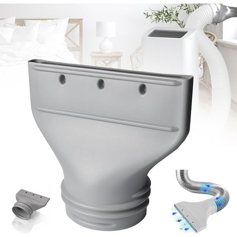 Adaptateur Tuyau Climatiseur Mobile, Raccord plat pour tuyau d’échappement, Adaptateur Plat pour Tuyau D'évacuation de Climatisation 130/150 mm, Pour Fenêtre Et Porte,Kit De Ventilation (1/5)