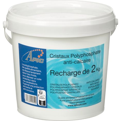 Recharge 2kg cristaux polyphosphates