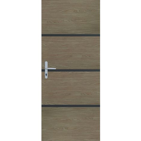Nordlinger – Kit de rénovation porte chêne fumé pré-encollé – Pose rapide sans outils – Dimensions jusqu'à 85x206 cm – Installation facile (1/3)