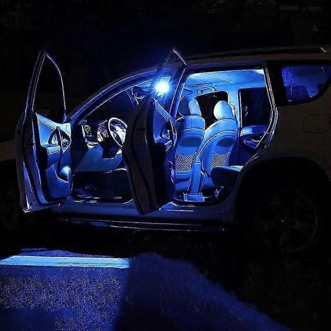 Para Toyota C-HR CHR 2016 2017 2018 2019 2020 2021 2022 2023 Luces LED de lectura para interior de coche, espejo de cortesía, luz de maletero, accesorios (azul)