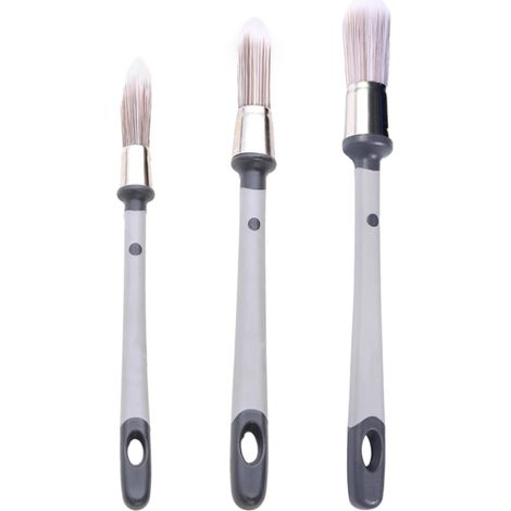 APEX Lot de 3 pinceaux de peinture murale, convient  décorer, peindre et se reposer. (pinceau pointu de 11+15 mm, pinceau rond de 20 mm) (1/5)