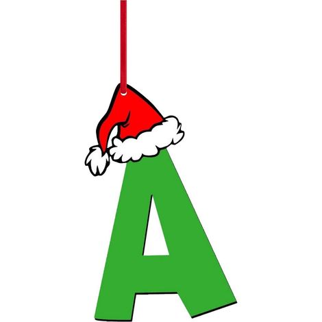 Pendentif Décoration De Noël - Pendentif Lettre En Acrylique - Pour Arbre De Noël Et Intérieur - Lot De 1 (1/4)