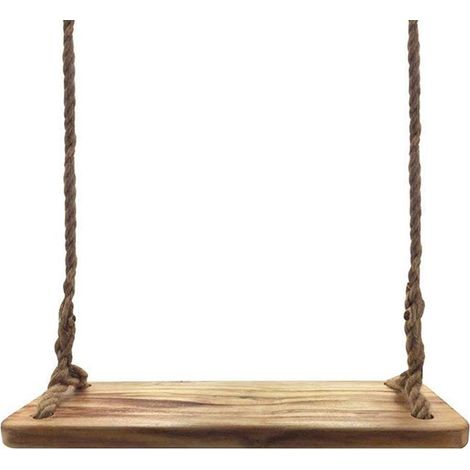 Paulownia-Holzschaukel mit Seil 3,7 m, 60 cm x 20 cm x 3 cm, Schaukel für Kinder und Erwachsene, Gartenbaum
