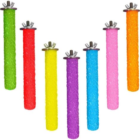 Set of 7 bird cages for conures, parakeets, lovebirds, cockatiels - Ideal for keeping nails and beaks in good condition (1/5)