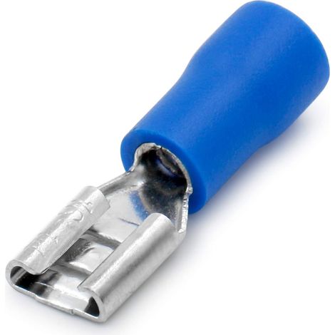 Vinylisolierte Schnelltrennkupplung, FDD2-187, 4,8 x 0,5 mm Kabelstecker, für 1,5–2,5 mm2 (16–14 AWG), blau, 100 Stück (1/4)