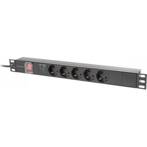 Lanberg Steckdosenleiste 5x Schuko m.Sch.,19"2m SCHW. C14