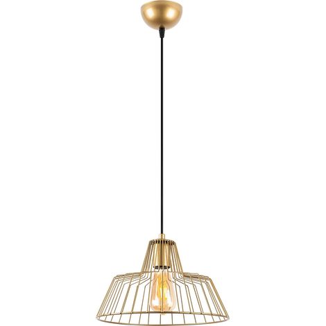 WellHome Lámpara de techo - Amarillo brillante, 30x30x116