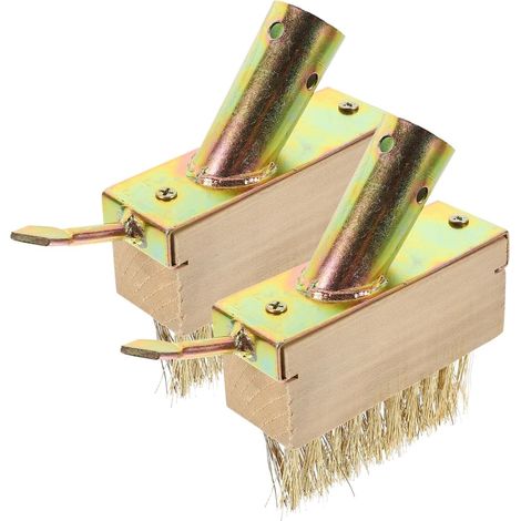 2 Pieces Brosse Metallique Outils Patio Mauvaises Brosse Head Set Remplacement Jardinage Outil Mauvaises Remover pour en Plein Air Patio Pavage (1/5)