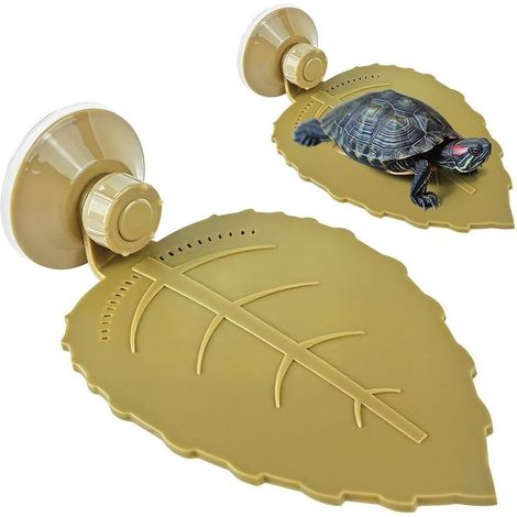 Plattform für Wasserschildkröten, Ruheplatz für Schildkröten, Kletterstruktur für kleine Reptilien und Molche, Terrasse für Tier-Aquarien, Dock für Reptilienhabitate, starker schwimmender Saugnapf (1/5)