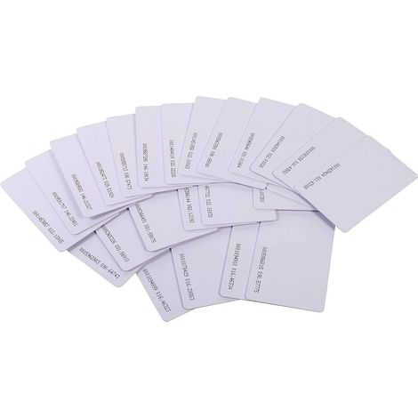 Cartes à Puce de proximité RFID sans Contact 125 kHz de 0,8 mm d'épaisseur pour système de contrôle d'accès et attandance de Temps (1/5)
