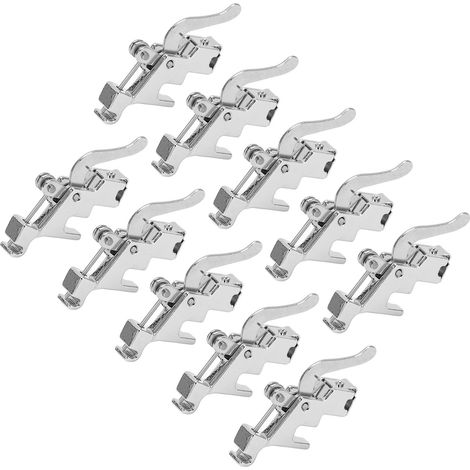 Lot de 10 supports de pied-de-biche en acier inoxydable, accessoires multifonctionnels pour machines à coudre domestiques (1/5)