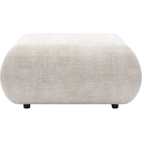 LEVI - Pouf en tissu lisse Beige 88x88x41 (1/5)