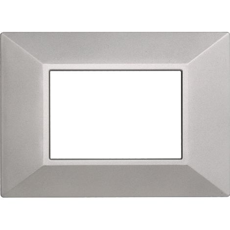 ETTROIT AN90306 Pyramidenplatte Moon Series 3P, Farbe Silber, kompatibel mit Bticino Axolute