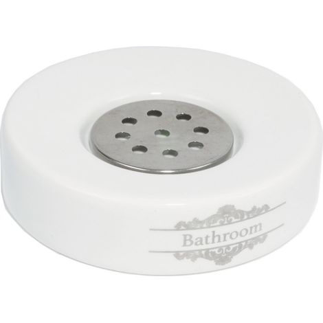Metaform - Porta sapone da appoggio Bianco in Porcellana Mod. Vittoria (1/2)