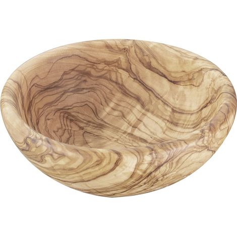 Bol - Olive - Ø 15 cm - Hauteur : 6 cm - Bois d'olivier : 0,5 l (chaque pièce est unique. La couleur et le grain peuvent varier (1/5)