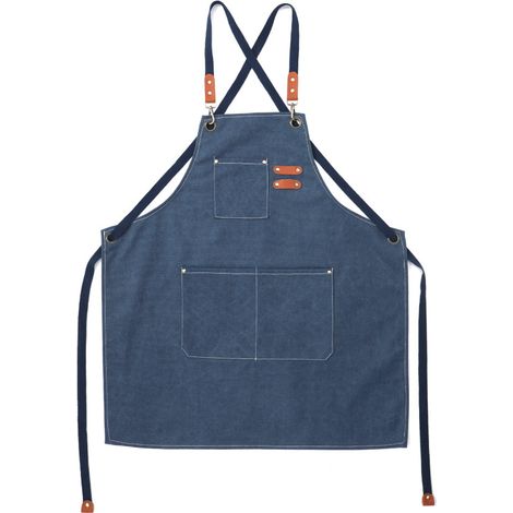 Friseurschürze aus Canvas, multifunktionale Taschen, abnehmbarer Schultergurt, wasserdicht, praktische Arbeitsschürze