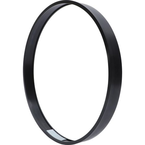 Cadre photo rond en métal noir - Cadre en aluminium brossé - Profil 28 mm - Diamètre : 40 cm - Pour bureau et salon (1/5)