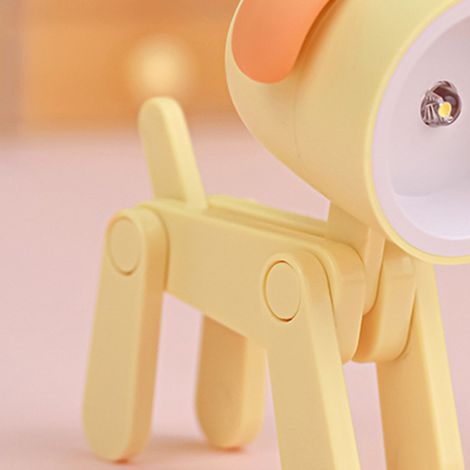 Mini veilleuse mignonne pour animaux de compagnie, lampe de bureau LED kawaii, mini support de téléphone mignon, articles de décoration pour chien jaune (1/5)