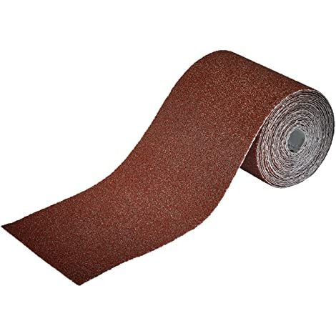 Rotolo Carta Abrasiva Vetrata 5 Mt 115 mm Grana 40 60 80 120 180 240 Wolfcraft - Grana: 60 (1/3)