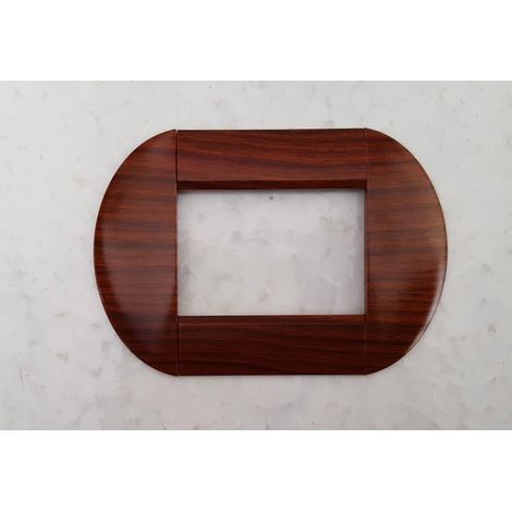 Trade Shop - PLATTE PLATTEN PLATTEN KOMPATIBEL MIT LIVING INTERNATIONAL LIGHT BOWLED BTICINO - Dunkles Holz