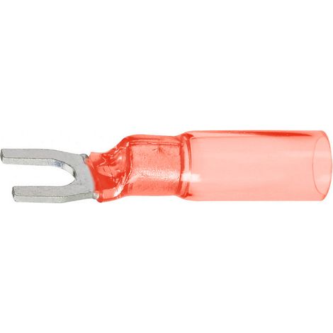 DSG Canusa 7933110302 Gabelkabelschuh mit Schrumpfschlauch 0.50 mm² 1.50 mm² Loch-Ø=5.3 mm Teilisoli