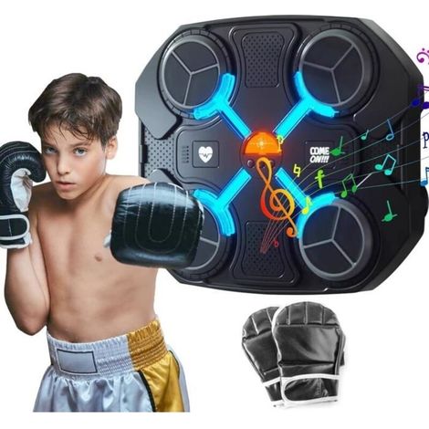 Musical Boxing Machine for Children - Boxing Target - 3 Adjustable Speed Levels - With Boxing Gloves (1/4)
