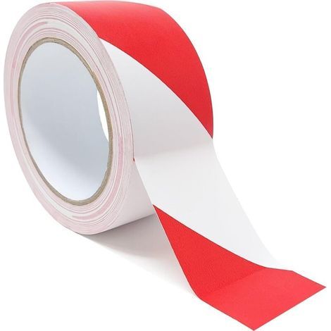 Warnband – Packung mit 2 Rollen rotem und weißem Warn- und Sicherheitsband, 40 mm x 33 m (1/5)