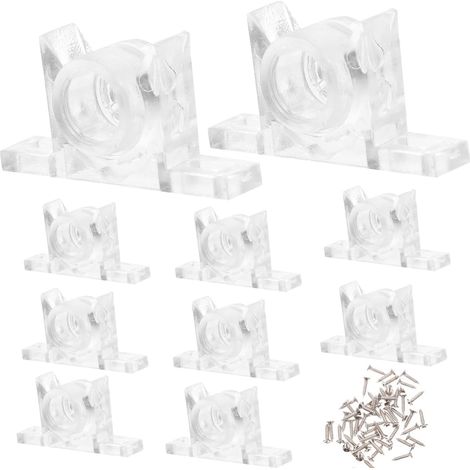 Lot de 10 clips fixation en plastique pour façades tiroirs et portes (1/5)