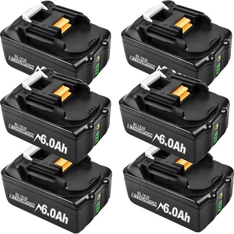 Batterie Makita 18V, capacité 60Ah, indicateur de carburant LED, 4 pièces 60, 6 pcs 6.0 (1/2)