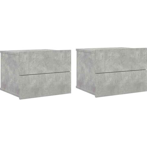 Maison Exclusive - Comodini 2 pz Grigio Cemento 40x30x30 cm in Legno Multistrato (1/5)