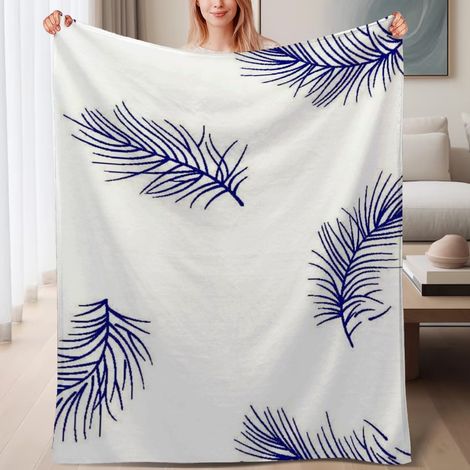 Couverture de lit en polaire, jeté doux et chaud de printemps, légère et luxueuse en microfibre de polyester, décoration intérieure, cadeau pour hommes femmes,6080 pouces (1/4)