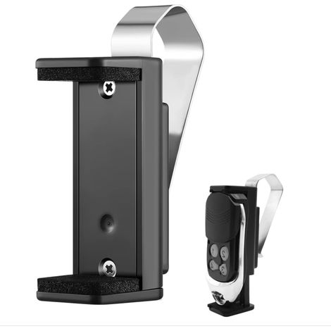 Clip universal para mando a distancia de puerta de garaje, soporte para mando a distancia, clip ajustable para parasol. (1/3)