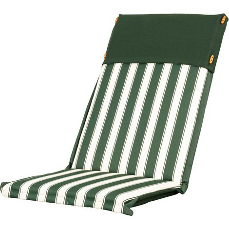 Marvin Cuscino per Poltrona Sedia Sdraio Relax SEDIVA da Giardino Esterno Tessuto Resistente Imbottito Reclinabile Sfoderabile ALTO VERDE A RIGHE (1/2)