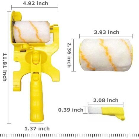 QORVA-Brosse à peinture Clean Cut pour bords, brosse de nettoyage multifonctionnelle et détachable, outil sûr pour murs et plafonds, 1 ensemble avec manche long