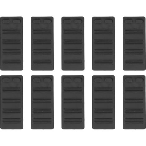 10 Blocs-porte en Caoutchouc Noir, Protection Anti-Choc et Anti-Dérapage pour Portes, Sans Perçage (1/5)