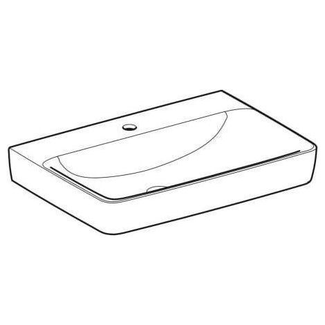 Geberit Renova Plan, Waschtisch, 70x48 cm, 1 Hahnloch, ohne (1/5)